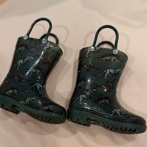 Capelli of New York Kids Dinosaur Boots - Green and Orange